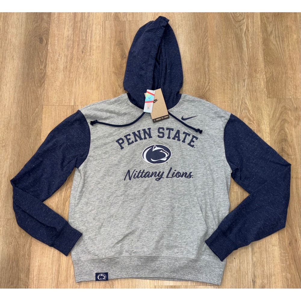 NWT Women's Nike Penn State Nittany Lions Lightweight  Hoodie -Small- Gray/Blue
